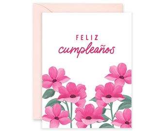 Flores de Cumpleaños Birthday Card