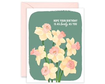 Birthday Lovely As You - Flower Card & Birthday Card