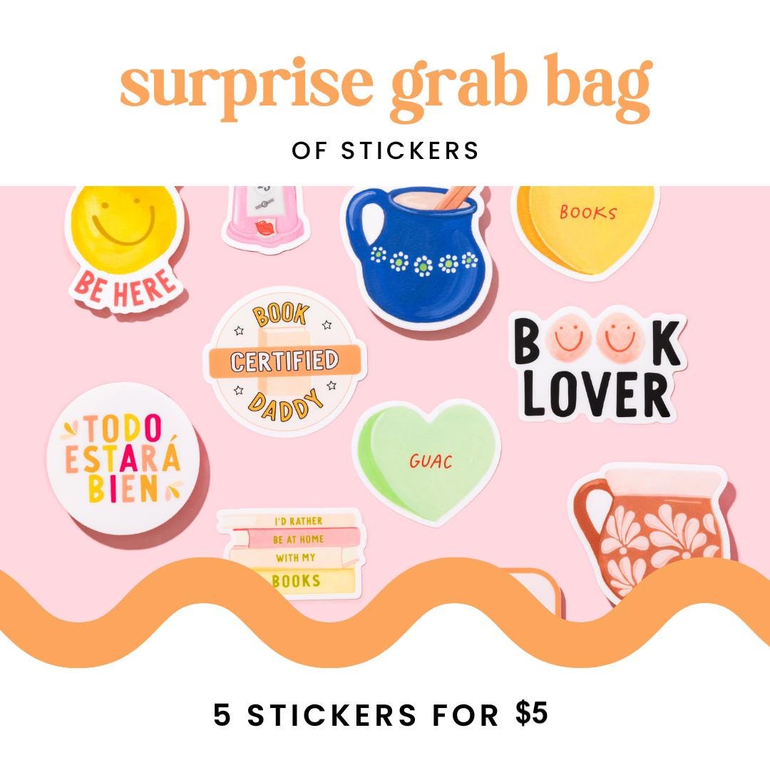 Grab Sticker Message Surprise Grab Bag of Stickers | 5 for 5 | Surprise Sticker Grab Bag ...
