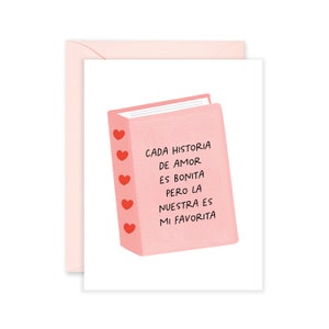 Nuestra Historia Love Greeting Card | Dia De San Valentin | Spanish Love Card | Aniversario Card