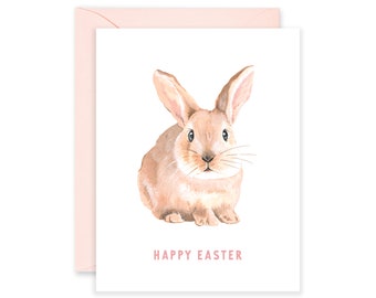 Happy Easter Greeting Card | Easter Easter Card | Spring Card | Spring Bunny Card