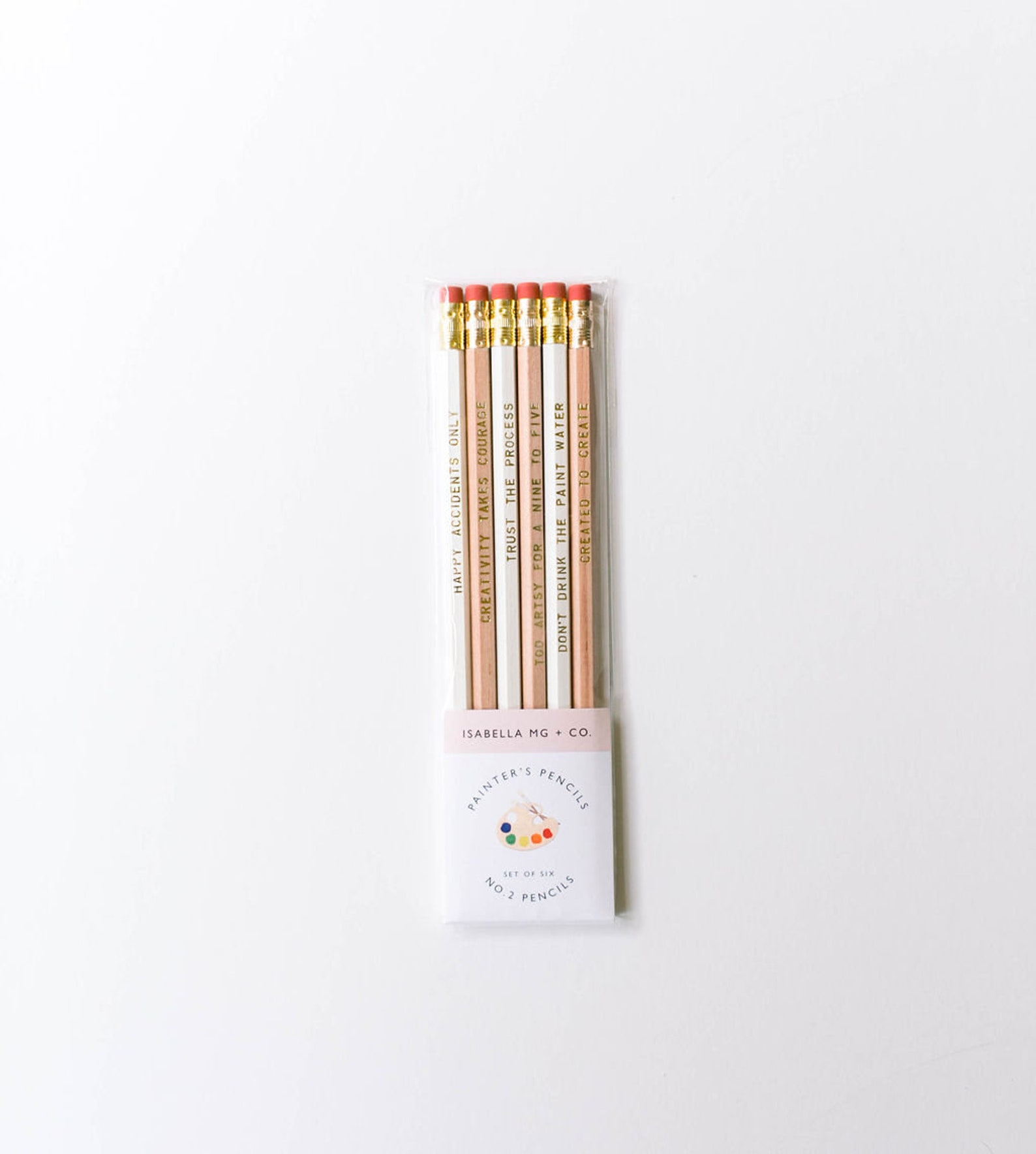 Painter's Pencil Set Foil Stamped Pencils Cute Pencils Etsy