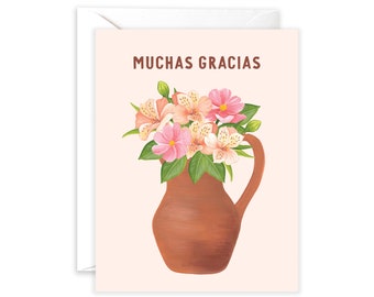 Muchas Gracias Jarrito Greeting Card | Thank You Card | Spanish Thank You Card | Spanish Card | Gratitude Card