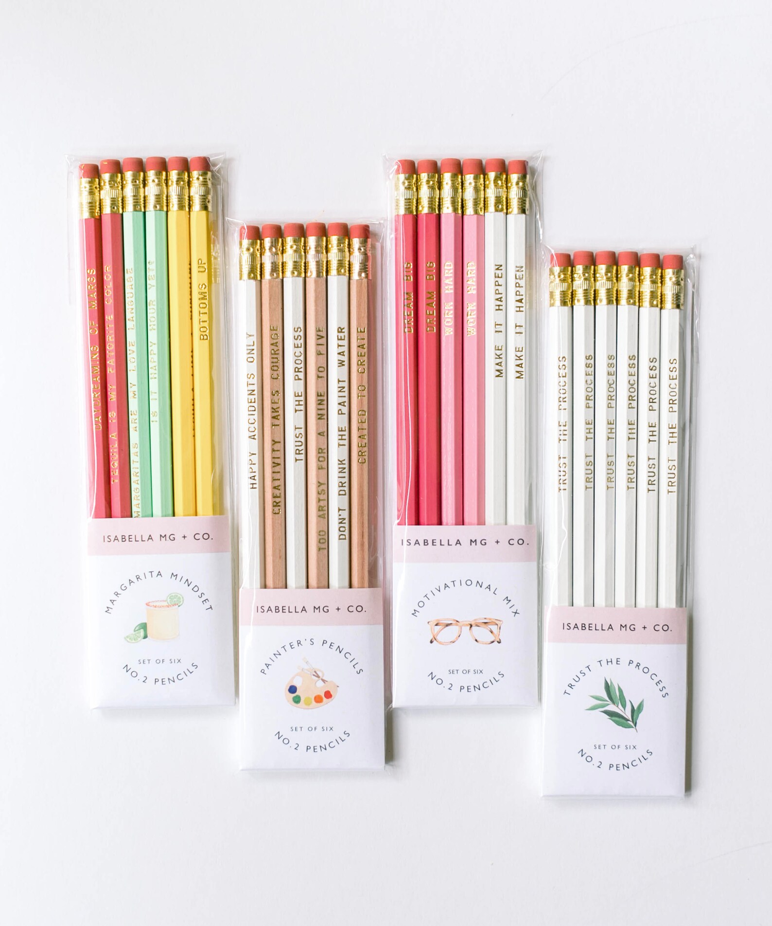 Painter's Pencil Set Foil Stamped Pencils Cute Pencils Etsy