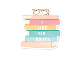 Big Books Sticker | Book worm Sticker | Waterproof Sticker | Sticker for book lover