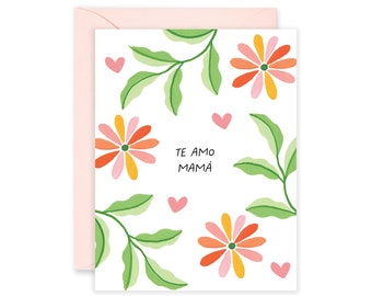 Te Amo Mama - Feliz Dia De Las Madres Card | Card For Mom | Card in Spanish