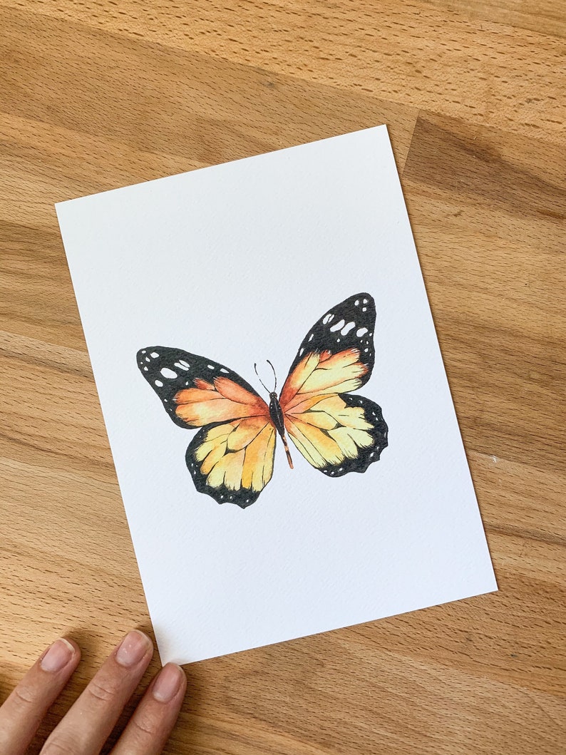 Monarch Butterfly Art Print Watercolor Art Print Butterfly - Etsy