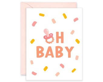Oh Baby Greeting Card | Congratulations Card | Card for New Parents | Pregnancy Congratulations