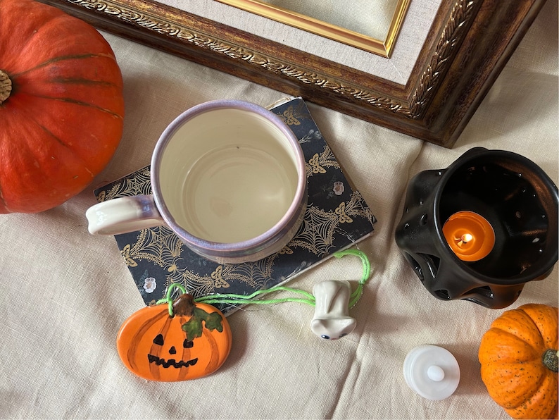The Halloween mug - black cat and pumpkin mug image 8