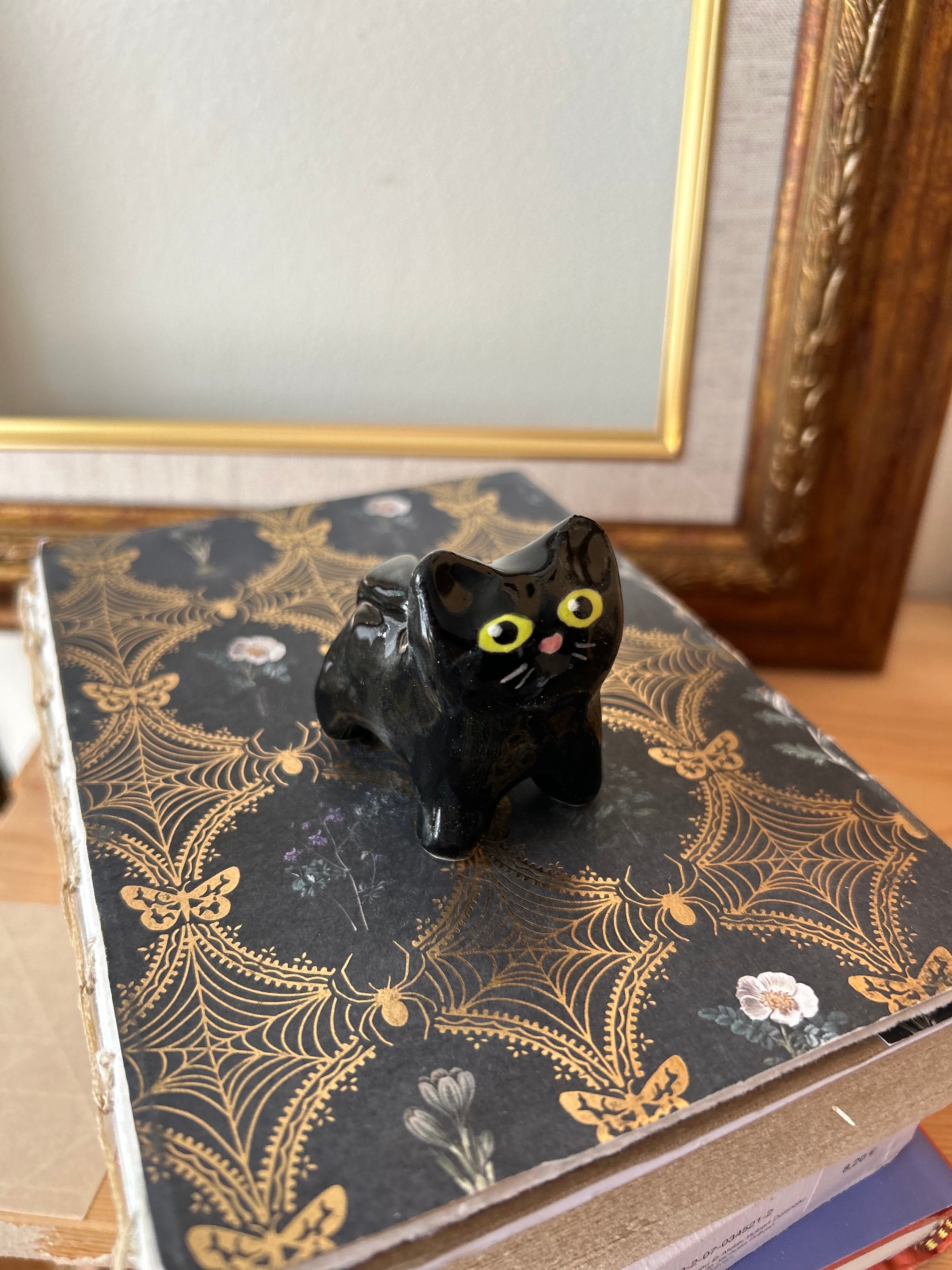 Lot De 2 Figurines De Chat En Porcelaine - Déco Table, Bureau, Art Déco