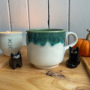 Ghost with pumpkin Halloween ceramic mug image 6