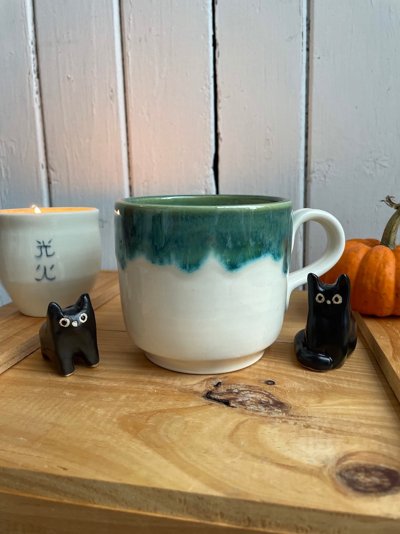 Ghost with pumpkin Halloween ceramic mug image 6