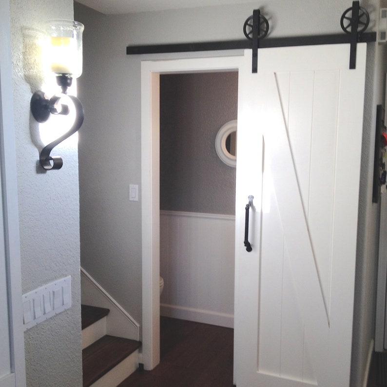 Vintage Industrial Spoked European Sliding Barn Door Closet Etsy