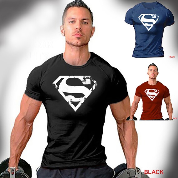 superman t shirt fitness