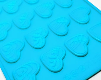 24 Mini Hear Unique Shape Silicone Mold, 3D Shape, Chocolate Mould, Soap Making Embeds Candy, Chocolate, Homemade Mold Tray