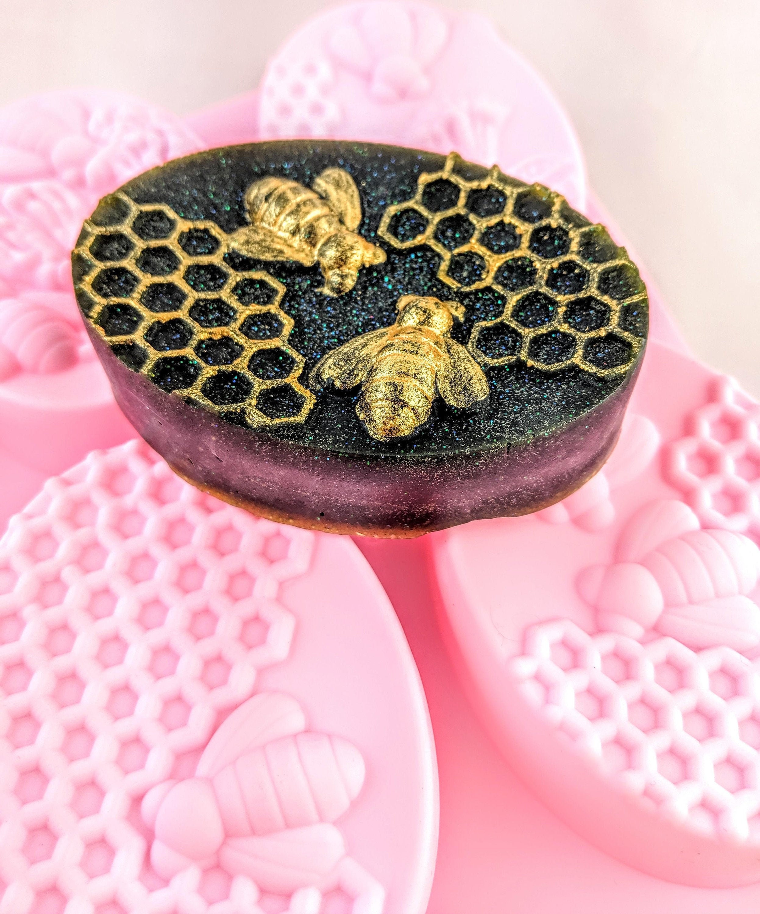 Honeycomb / bee mold- flexible silicone push mold / craft/ dessert/ mini  food / resin/jewelry and more..