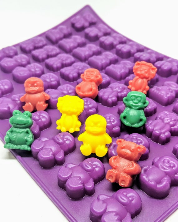 45 Cavity Mini Animal Shape Silicone Ice Mold, Gummy Mold, Soap