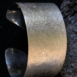 Silver bangle &quot;Stardust&quot; wide, bangle forged, silver bracelet &quot;Stardust&quot; pattern