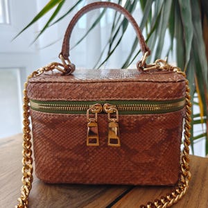 Snake leather bag, Lady&#39;s purse, Crossbody purse, Snake skin handbag, Shoulder Bag, Luxury Leather bag, Top-handle bag, leather purse