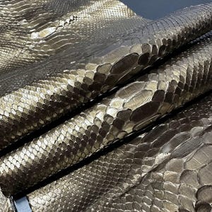 Black Snake Skin Leather: Exotic Italian Tanned Hide