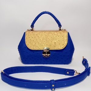 Ostrich leather Bag, Lady&#39;s purse, Leather bag, Ostrich skin handbag, Shoulder Bag, Luxury Leather bag, Top-handle bag, leather purse