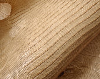 Piel de lagarto auténtica, cuero de iguana italiano genuino