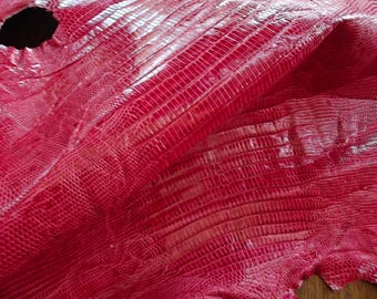 Piel de lagarto auténtica, cuero de iguana genuino italiano