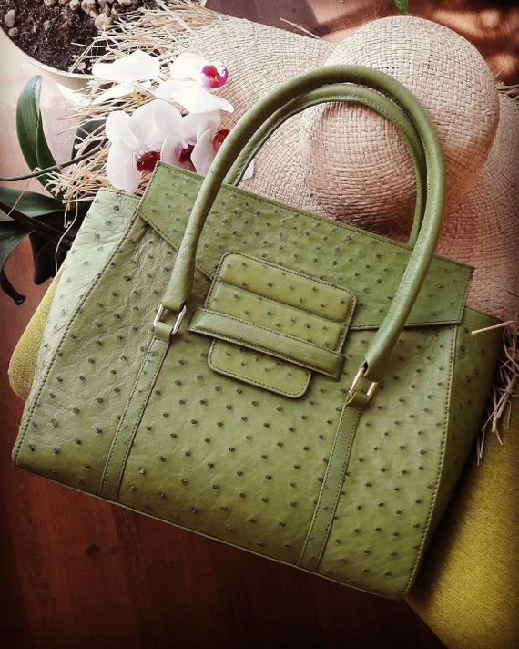 ostrich leather bag