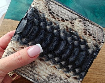 Handgefertigte Schlangenhaut Geldbörse: Luxus Clutch