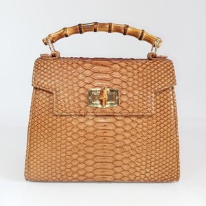Snake Skin purse: Luxury Leather Handbag Bag