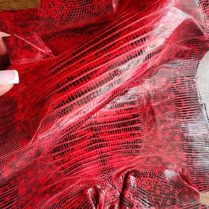 Real lizard skin, Italian genuine iguana leather, exotic leather
