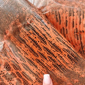 Real lizard skin, Italian genuine iguana leather, exotic leather