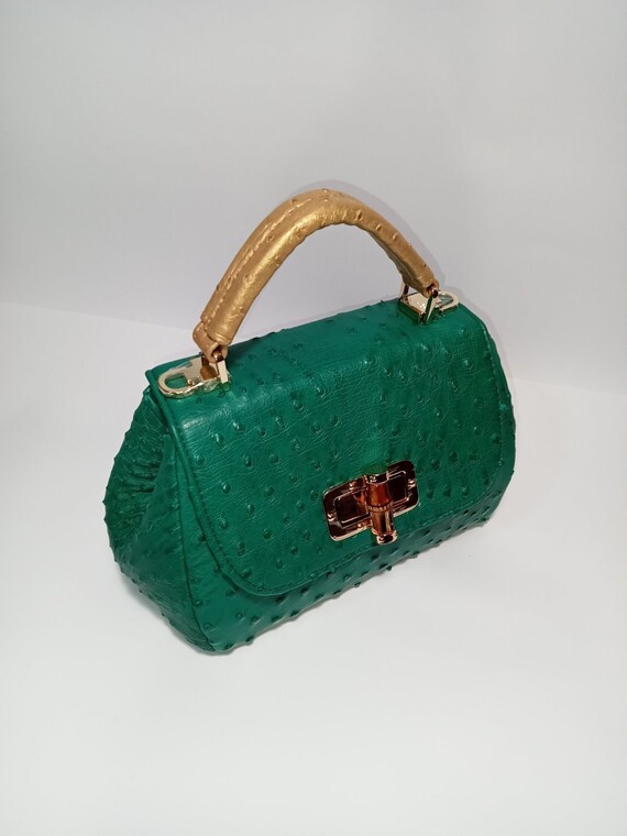 Lady Bag Ostrich Leather Handbag