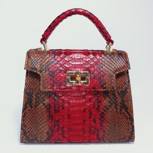 Snake Skin purse: Luxury Leather Handbag Bag