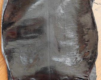 Piel de lagarto auténtica, cuero de iguana italiano genuino
