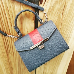 Ostrich leather Bag, Crossbody bag, Lady&#39;s purse, Women&#39;s Purse, Ostrich skin handbag, Shoulder Bag, Luxury Leather bag ORACH