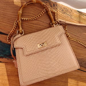 Snake skin Bag, Lady&#39;s purse, Leather bag, Snake skin handbag, Shoulder Bag, Luxury Leather bag, Top-handle bag, crossbody purse