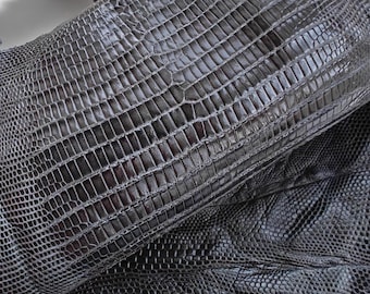 Piel de lagarto auténtica, cuero de iguana genuino italiano