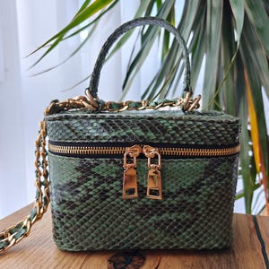 Snake leather bag, Lady&#39;s purse, Crossbody purse, Snake skin handbag, Shoulder Bag, Luxury Leather bag, Top-handle bag, leather purse
