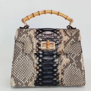 Snake skin Bag, Lady&#39;s purse, Leather bag, Snake skin handbag, Shoulder Bag, Luxury Leather bag, Top-handle bag, crossbody purse