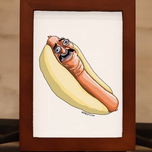 Hot Dog Man Art Print (Multiple Sizes Available)