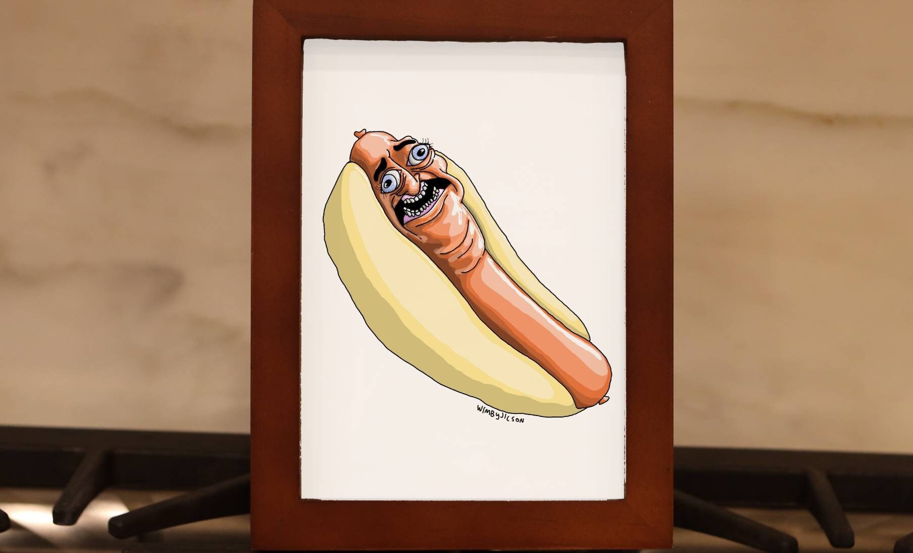 Hot Dog Man Art Print (multiple Sizes Available) - Etsy