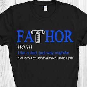 Personalized FATHOR Shirt for Father's Day, Father's Day Shirt, Father's Day Gift Idea, Funny Father's Day Gift, Avengers Father's Day Shirt