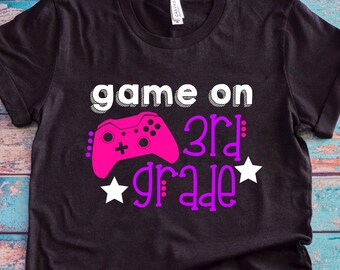 Jeu Sur la chemise de 3ème année, chemise de retour à l'école de filles, chemise de premier jour de l'école de filles, chemise de 3ème catégorie, jeu vidéo retour à la chemise d'école