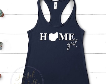 Ohio Home Girl Tank Top, Ohio Pride Tank, Women’s North Dakota Tank Top, Trendy Ohio Tank Top, Gifts for Her, Gifts for Mom, Unique Gifts