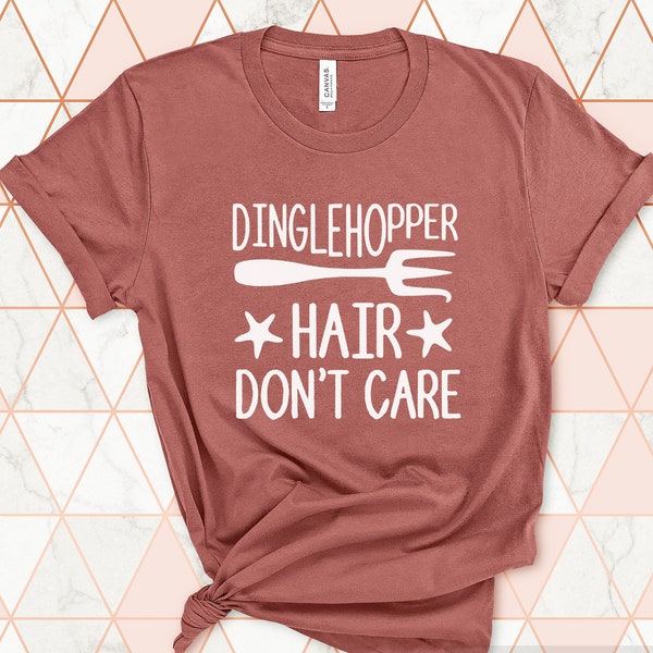 Dinglehopper Hair Don't Care Womens Disney Shirt, Little Mermaid Womens Shirt, Plus Size Little Mermaid Shirt, WDW Vacation Shirts for Teens