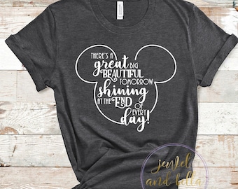 There&#39;s a Great Big Beautiful Tomorrow Shirt, Plus Size Womens Disney World Shirts, Carousel of Progress Shirt, WDW Vacation Shirt