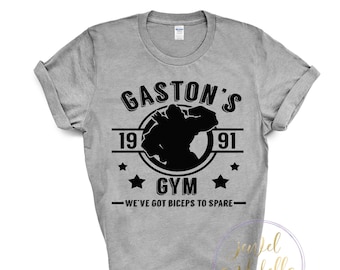 Gaston&#39;s Gym Shirt, Beauty and the Beast Shirts for Men, Funny Gaston Shirt, Disney Shirts for Men, Disney Gym Shirt