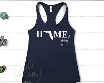 Florida Home Girl Tank Top, Florida Pride Tank, Women's Florida Tank Top, Trendy Florida Tank Top, Gifts for Her