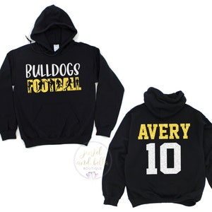 Gepersonaliseerde Glitter Football Hoodie, Custom Football Mom Hoodie, Football Mascot Hoodie, Football Hoodie, Football Mom Hoodies